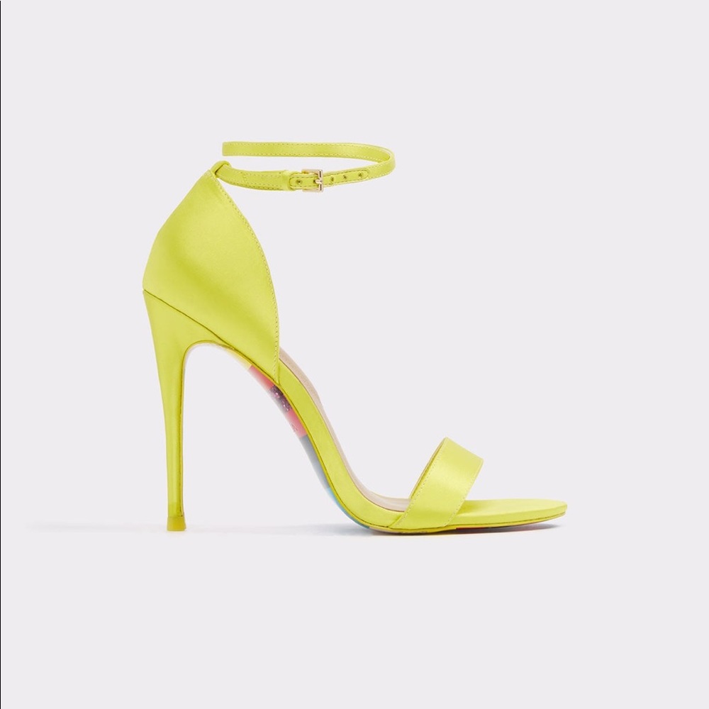 ALDO yellow fluorescent shoes